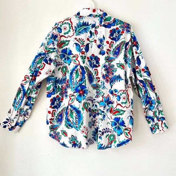 NEW Zara POPLIN Button up Floral Shirt Blouse- Size S OVERSIZED - Picture 10 of 16